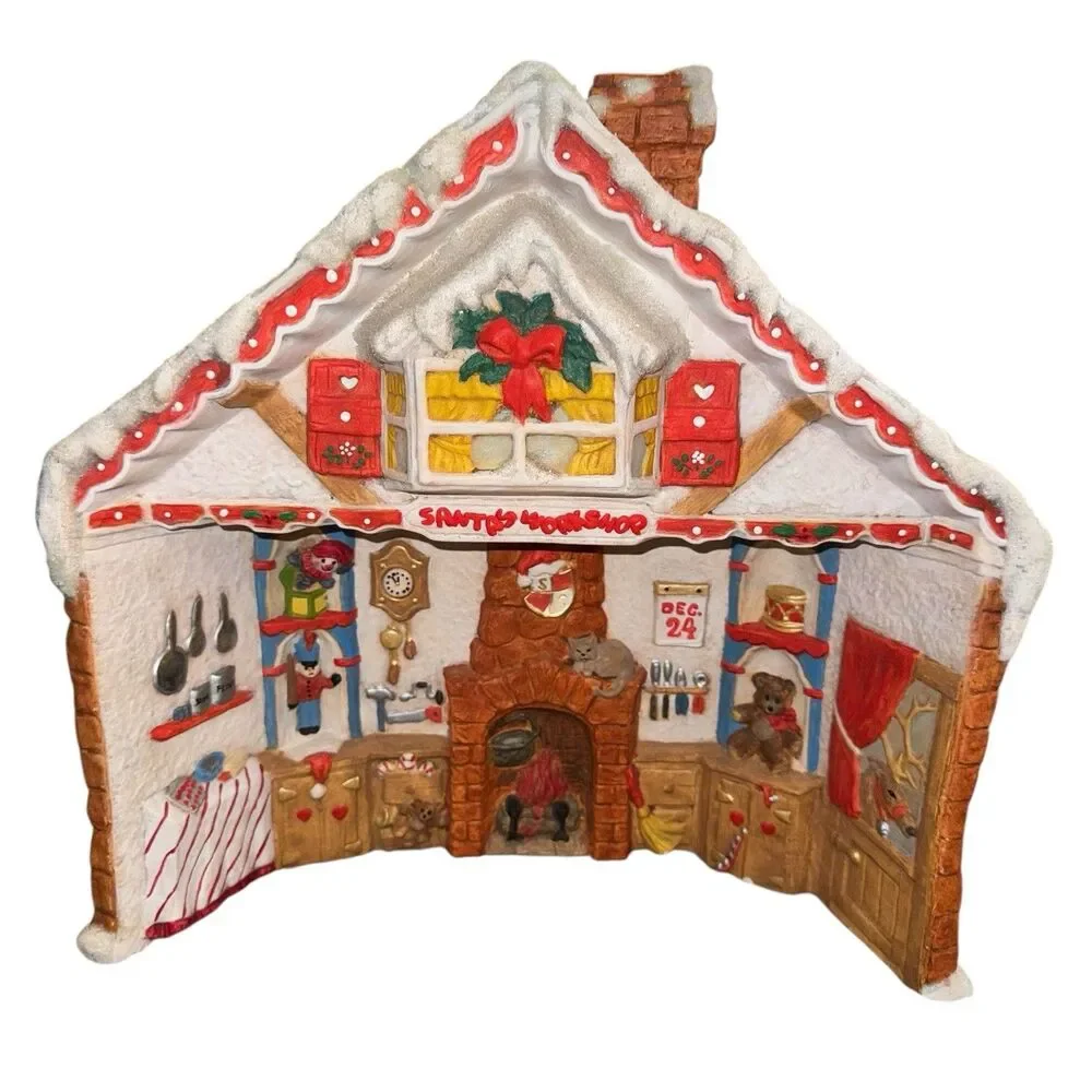 Vintage Santa's Workshop Christmas Village‎ Display Provincial Ceramic Mold